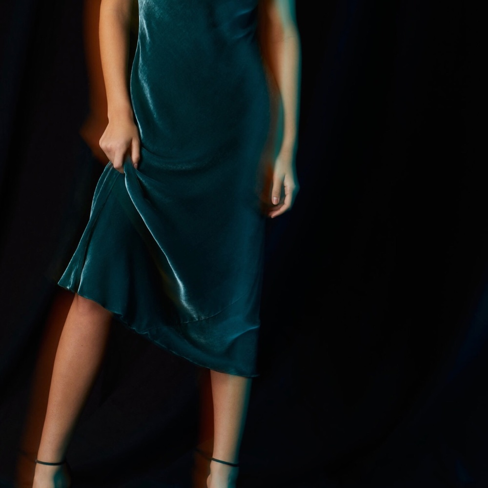 Aritzia Wilfred Canto Dress Velvet Slip Dress